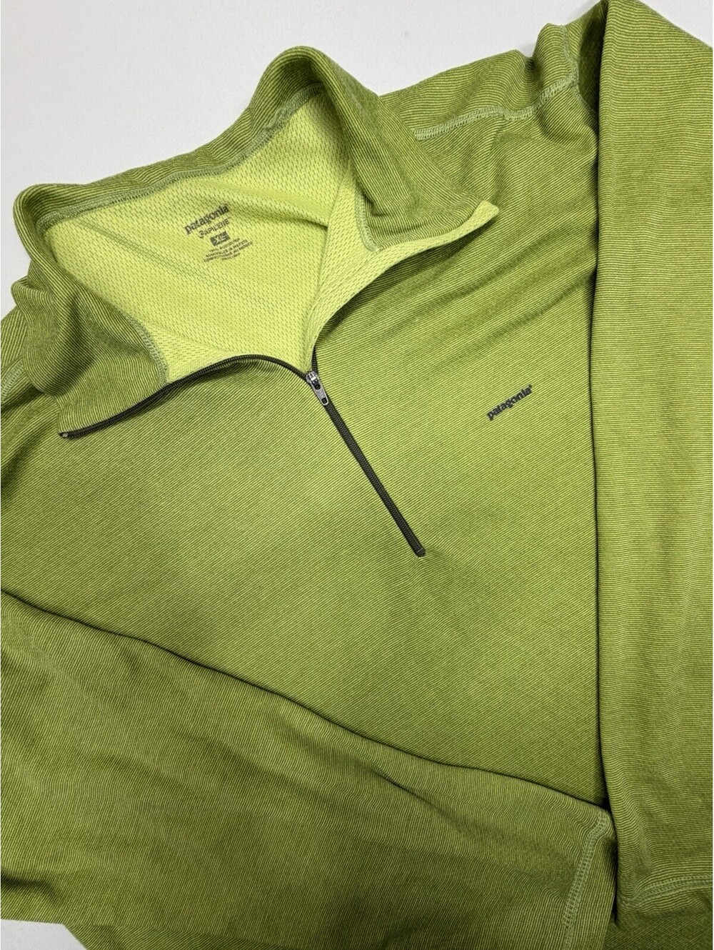 Vintage Patagonia 1/4 Zip XL Pullover Green Light Camp Hiking Skiing